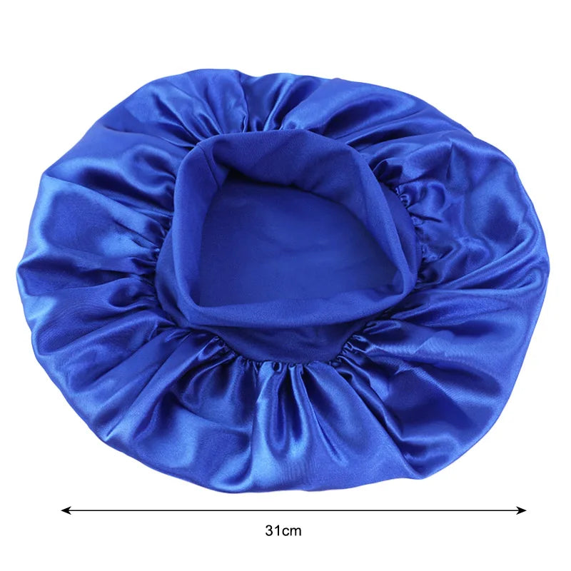 Satin Solid Wide-brimmed Sleeping Hat